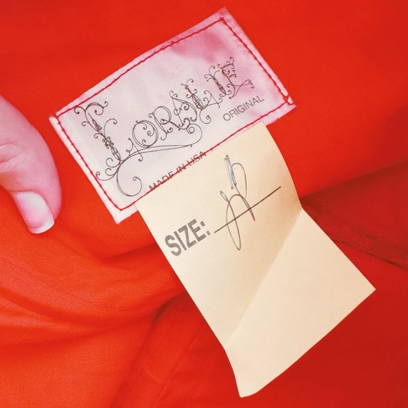 Loralie, Women’s 1970s Vintage Elegant Red Strapless Dress - Picture 4 of 5